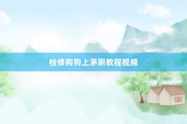 检修狗狗上茅厕教程视频
